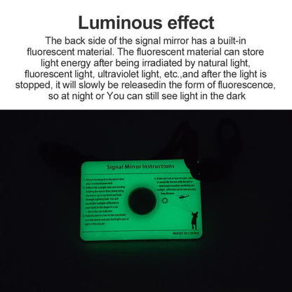 LANDGAP Survival Mirror with Whistle/Compass | Emergency Signal Glass Mirror