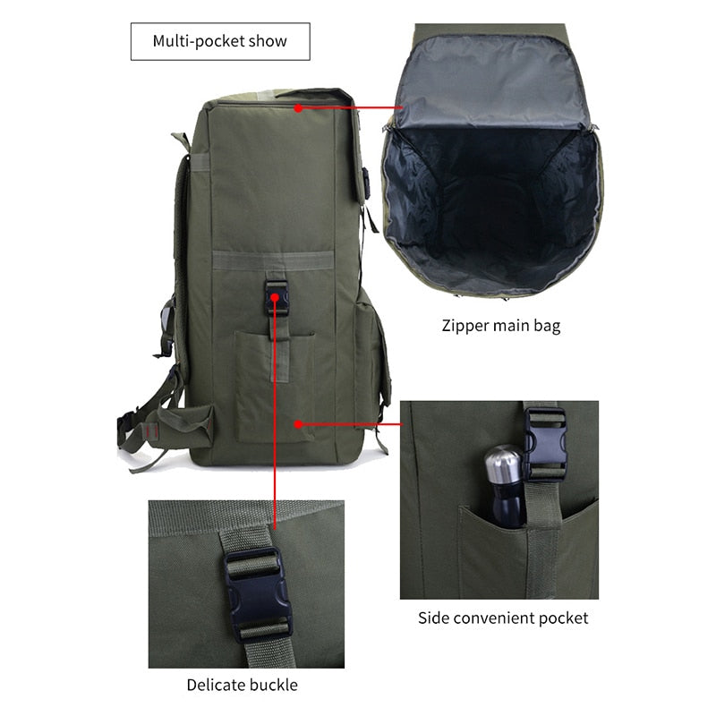 LANDGAP 110L Large Capacity Tactical Backpack