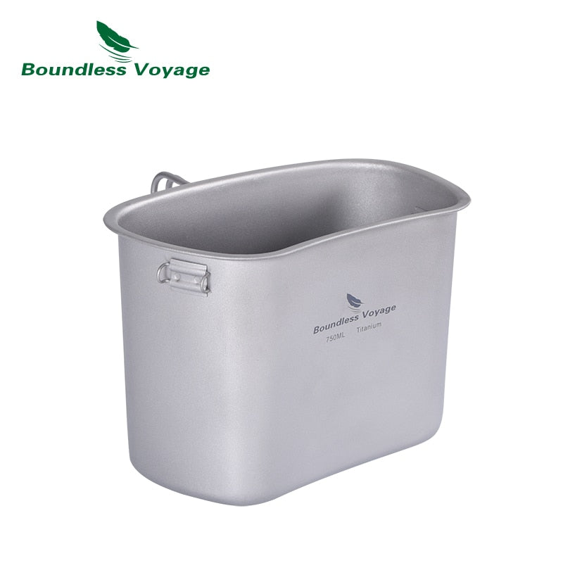 LANDGAP Titanium Military Camping Cookware Set
